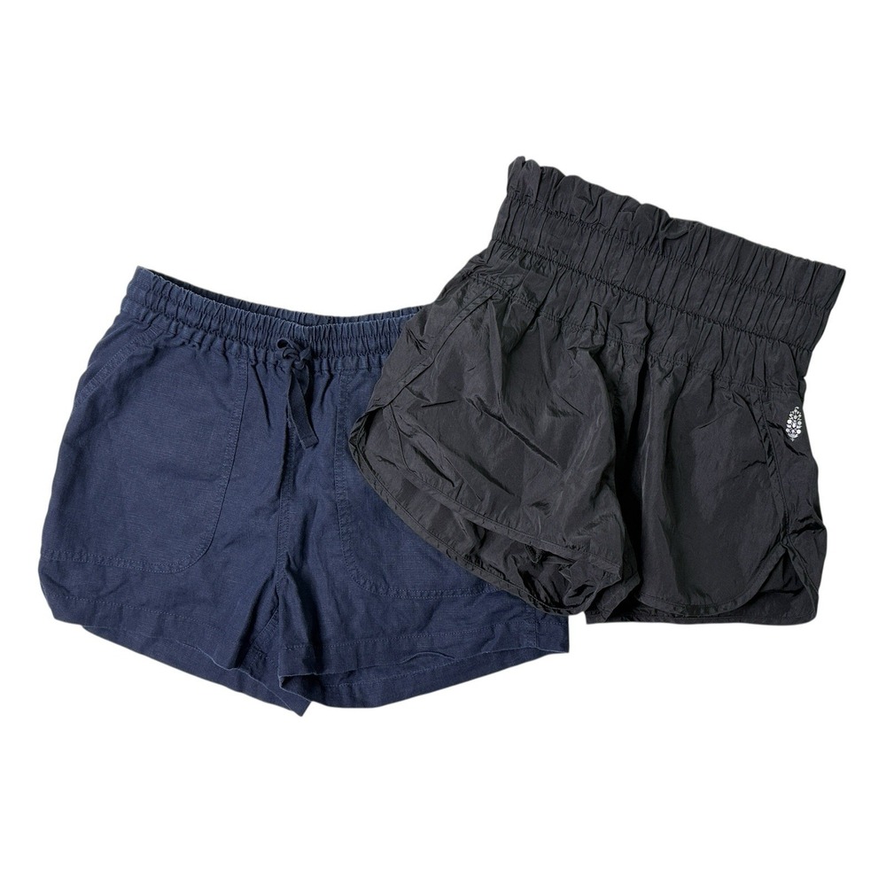 Lot of 2 Shorts FP Movement The Way Home Black and J Crew Linen Blend XS Womens